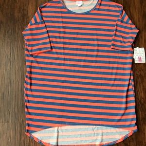 NWT Lularoe Blue and Orange striped Irma M